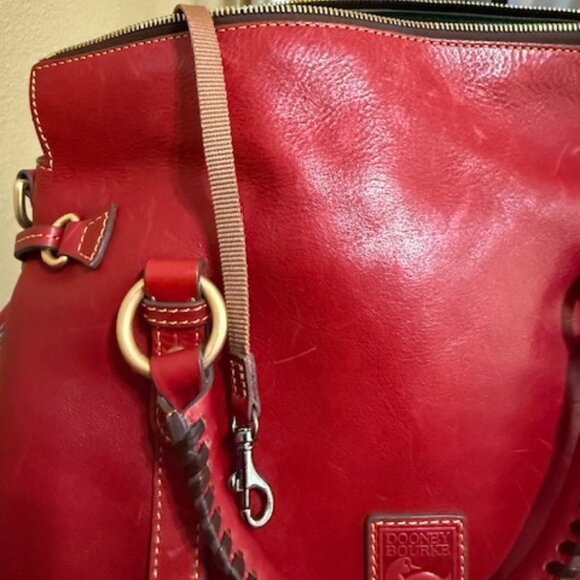 Large Florentine Red Dooney & Bourke Satchel - Picture 10 of 10